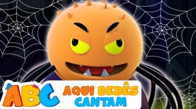 5 ARANHAS DIVERTIDAS E ASSUSTADORAS | Canção de Aranha Assustadora | Aqui Bebês Cantam