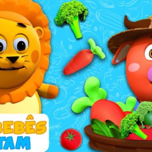 Aqui Bebes Cantam | Sim, Sim, Canção dos Vegetais | Compilação de Desenhos Animados