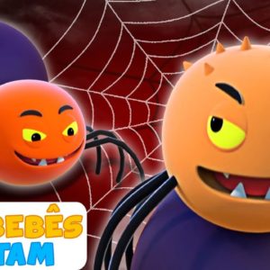 5 ARANHAS DIVERTIDAS E ASSUSTADORAS | Canção de Aranha Assustadora | Aqui Bebês Cantam