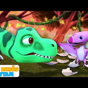 T REX Dinosaur Song | canção de dinossauro | Músicas para crianças de Aqui Bebes Cantam