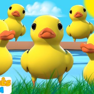 🖐️ 5 Patinhos foram Passear 🦆 Musica infantil em português | Educação - Aqui Bebês Cantam